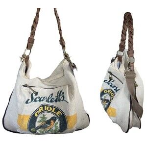 Selina Vaughan Convertible Crossbody Bag VTG American Seed Grain Sac Scarlett